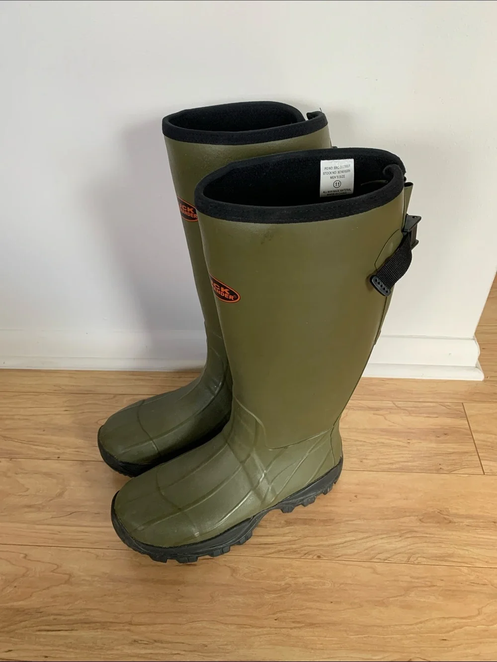 Buck Commander Olive Green Rubber Tall Hunting Boots